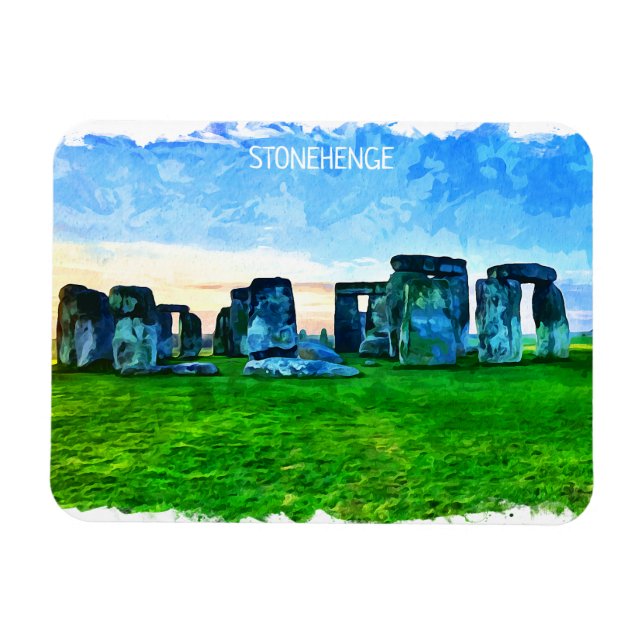 Stonehenge England Painting Magnet (Horisontell)