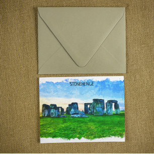 Stonehenge England Painting Vykort