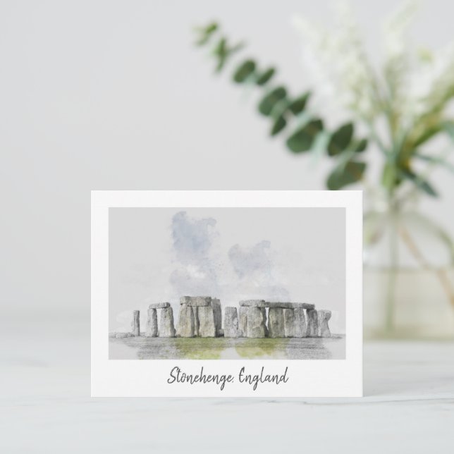 Stonehenge England Postcard - Ancient World Vykort (Stående Fram)