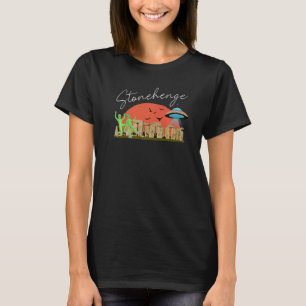 Stonehenge England Souvenir Alien & Flies Saucer T Shirt