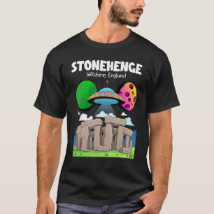 Stonehenge England Souvenir Flies Saucer in Spac T Shirt