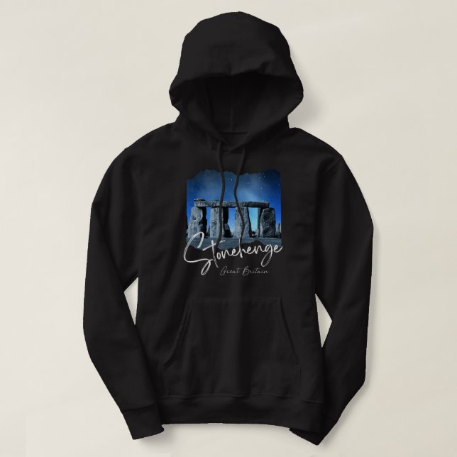 Stonehenge England Souvenir - Stonehenge at Night Hoodie (Design framsida)