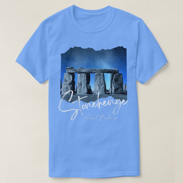 Stonehenge England SouvenirStonehenge på Nattdag 3 T Shirt (Design framsida)