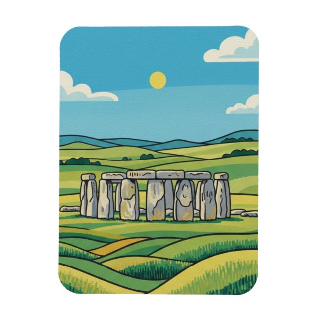 Stonehenge England Storbritannien Resa Magnet (Vertikal)