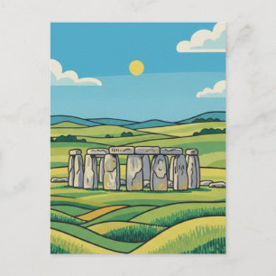 Stonehenge England Storbritannien Resa Vykort
