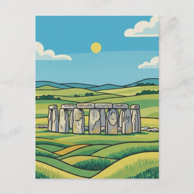 Stonehenge England Storbritannien Resa Vykort (Framsida)