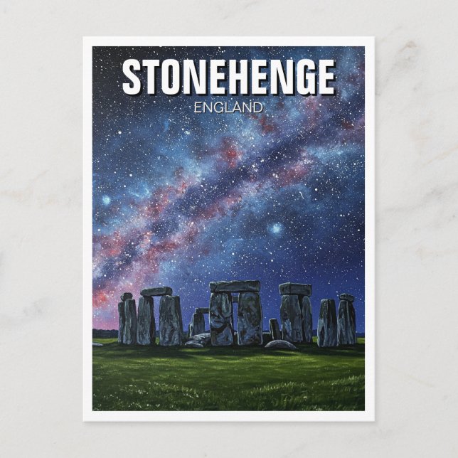 Stonehenge England United Kingdom Travel Vykort (Framsida)