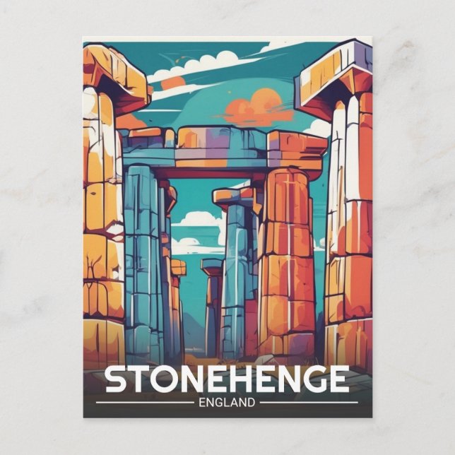 Stonehenge England Wiltshire världsarvslista Vykort (Framsida)