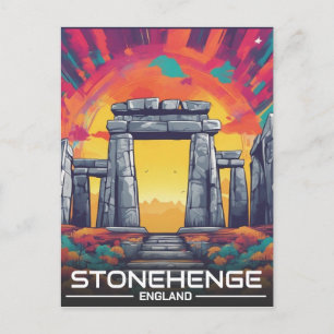 Stonehenge England Wiltshire världsarvslista Vykort