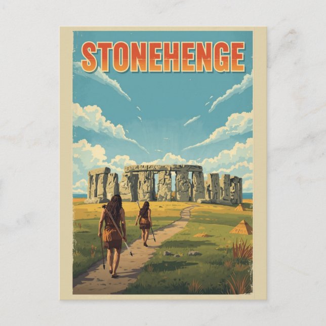Stonehenge England Wiltshire världsarvslista Vykort (Framsida)