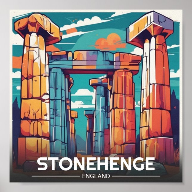 Stonehenge england Wiltshire World Heritage Site Poster (Framsidan)
