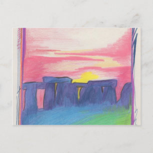 Stonehenge första stjärnakonst vid jrr vykort