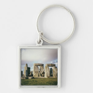 Stonehenge Fyrkantig Silverfärgad Nyckelring