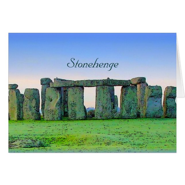 Stonehenge Hälsningskort (Framsidan Horizontal)