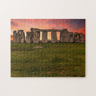 Stonehenge i England under färgnedgång Pussel