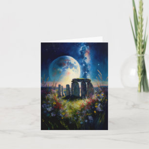 Stonehenge i månljuset kort