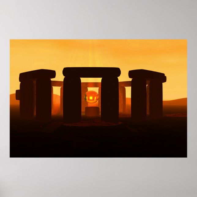 stonehenge in the sunset, poster (Framsidan)