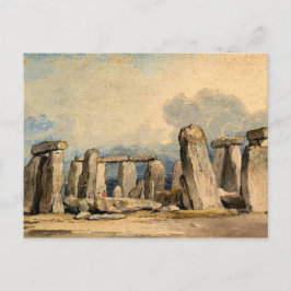 Stonehenge, landskap, målning vykort