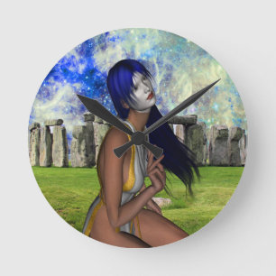 Stonehenge Meditation Rund Klocka