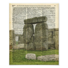 Stonehenge över ordlistesida fototryck