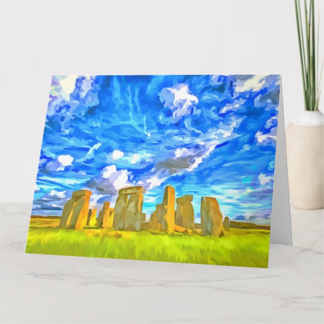 Stonehenge Pop Art Kort (Framsida)