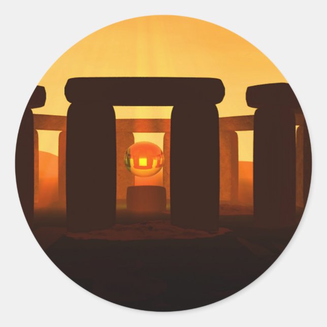Stonehenge Runt Klistermärke (Framsida)