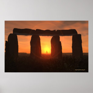 Stonehenge soluppgångaffisch poster