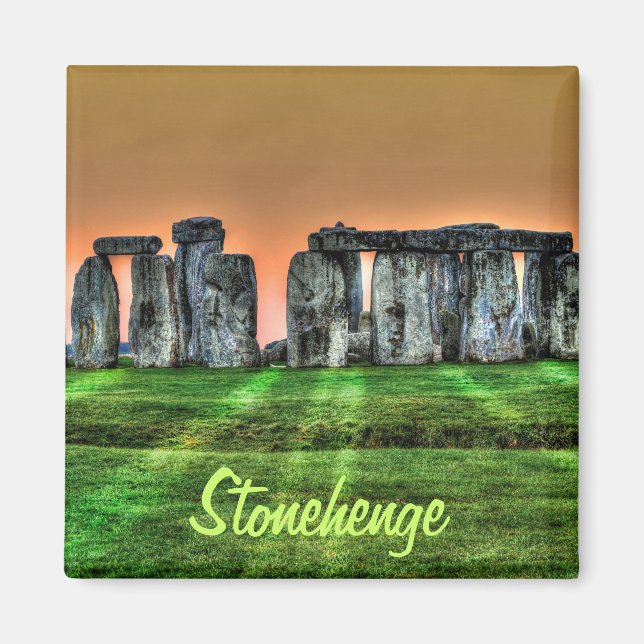 Stonehenge Stones in Sundown Magnet (Framsidan)