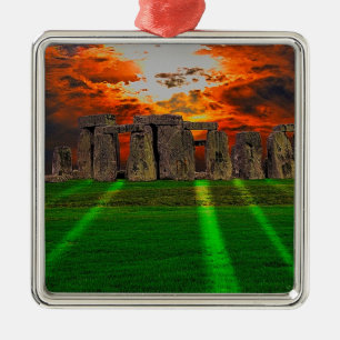 Stonehenge Stones in Sunset Julgransprydnad Metall