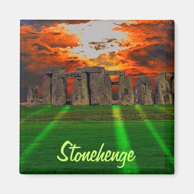 Stonehenge Stones in Sunset Magnet (Framsidan)