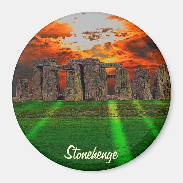Stonehenge Stones in Sunset Magnet (Framsidan)