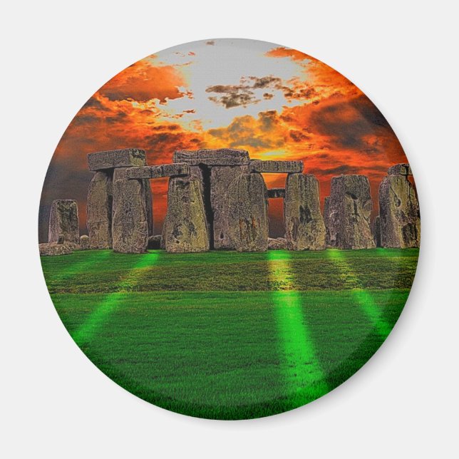 Stonehenge Stones in Sunset Magnet (Framsidan)