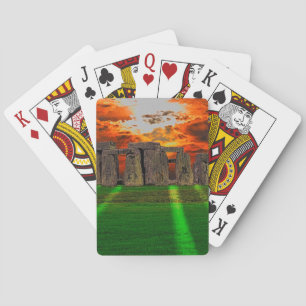 Stonehenge Stones in Sunset Spel Kort