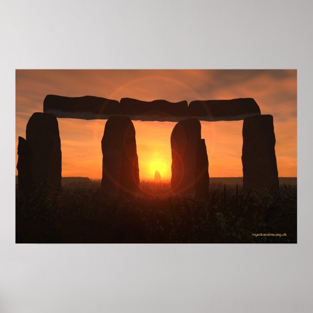Stonehenge Sunrise Poster (Framsidan)