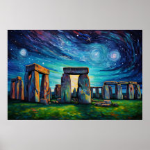 Stonehenge | Van Gogh-inspiration Poster