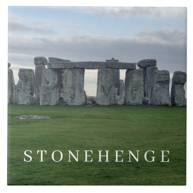Stonehenge view souvenir keramisk panel kakelplatta (Framsidan)