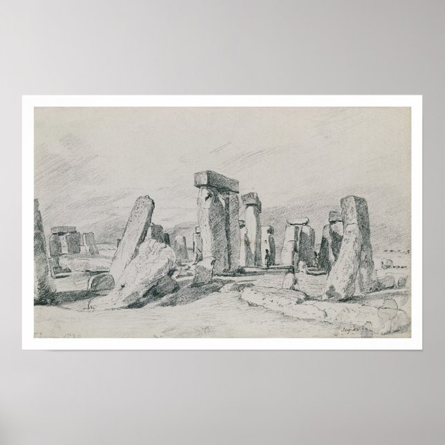 Stonehenge, Wiltshire, 1820 (teckning) Poster (Framsidan)