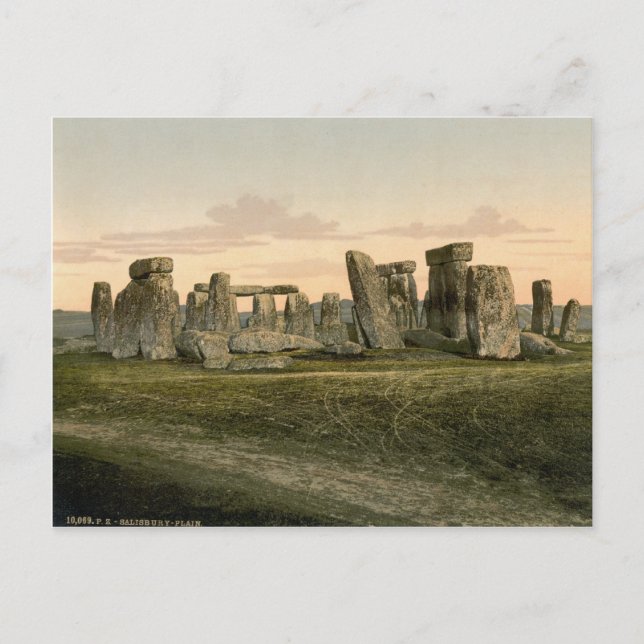 Stonehenge, Wiltshire, England, c.1895 Vykort (Framsida)