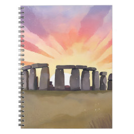Stonehenge | Wiltshire England Historic Watercolor Anteckningsbok