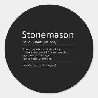 Stonemason Definition Humor Stone Mason Runt Klistermärke
