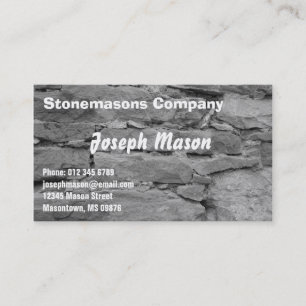 stonemason - konstruktion visitkort