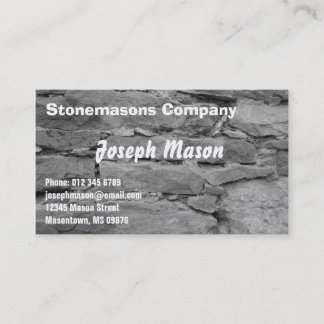 stonemason - konstruktion visitkort