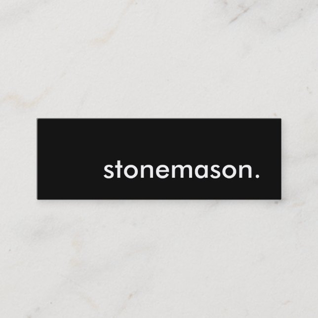 Stonemason. Mini Visitkort (Framsida)