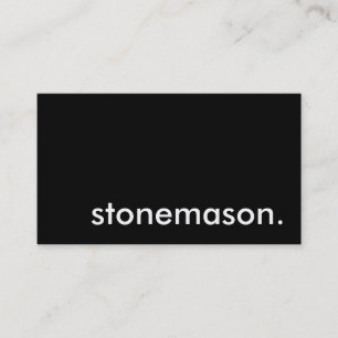 Stonemason. Visitkort