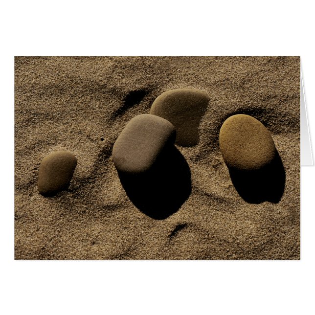 Stoner i Sand Hälsningskort (Framsidan Horizontal)