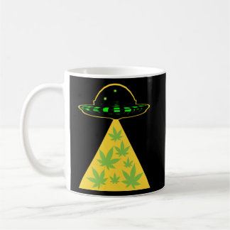 Stoner ogräs Löv Alien Abduction UFO Pot Kaffemugg