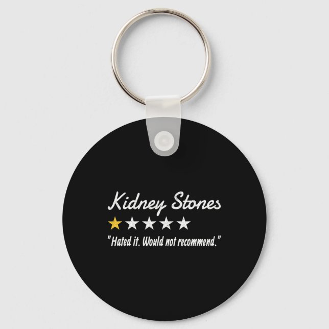 Stones 1 stjärna Review Kidney Stones Kidney Disea Nyckelring (Framsida)