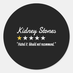 Stones 1 stjärna Review Kidney Stones Kidney Disea Runt Klistermärke