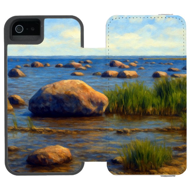 Stones of Vormsi Incipio iPhone Wallet Skal (Folio Öppen)