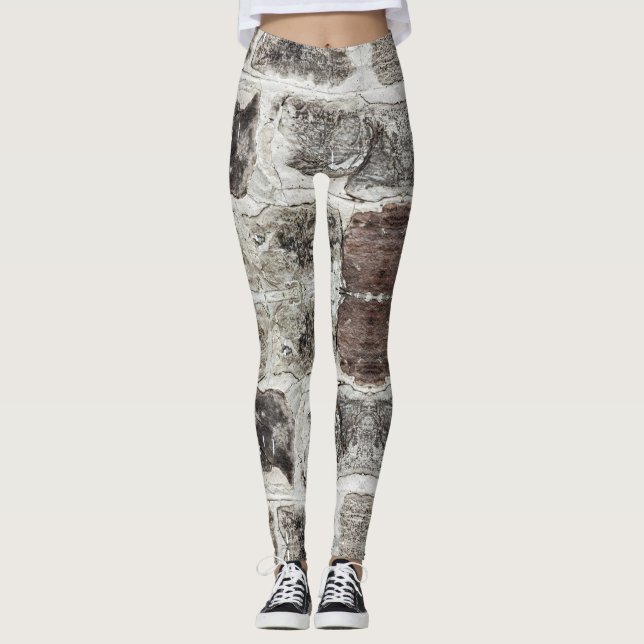 Stones Wall - Power Yoga Leggings (Framsida)